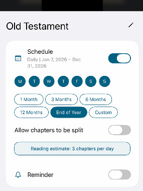 Gospel Library Study Plans schedule