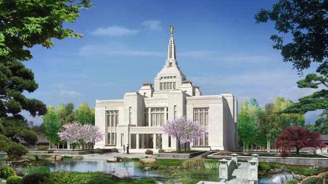 Sapporo temple rendering