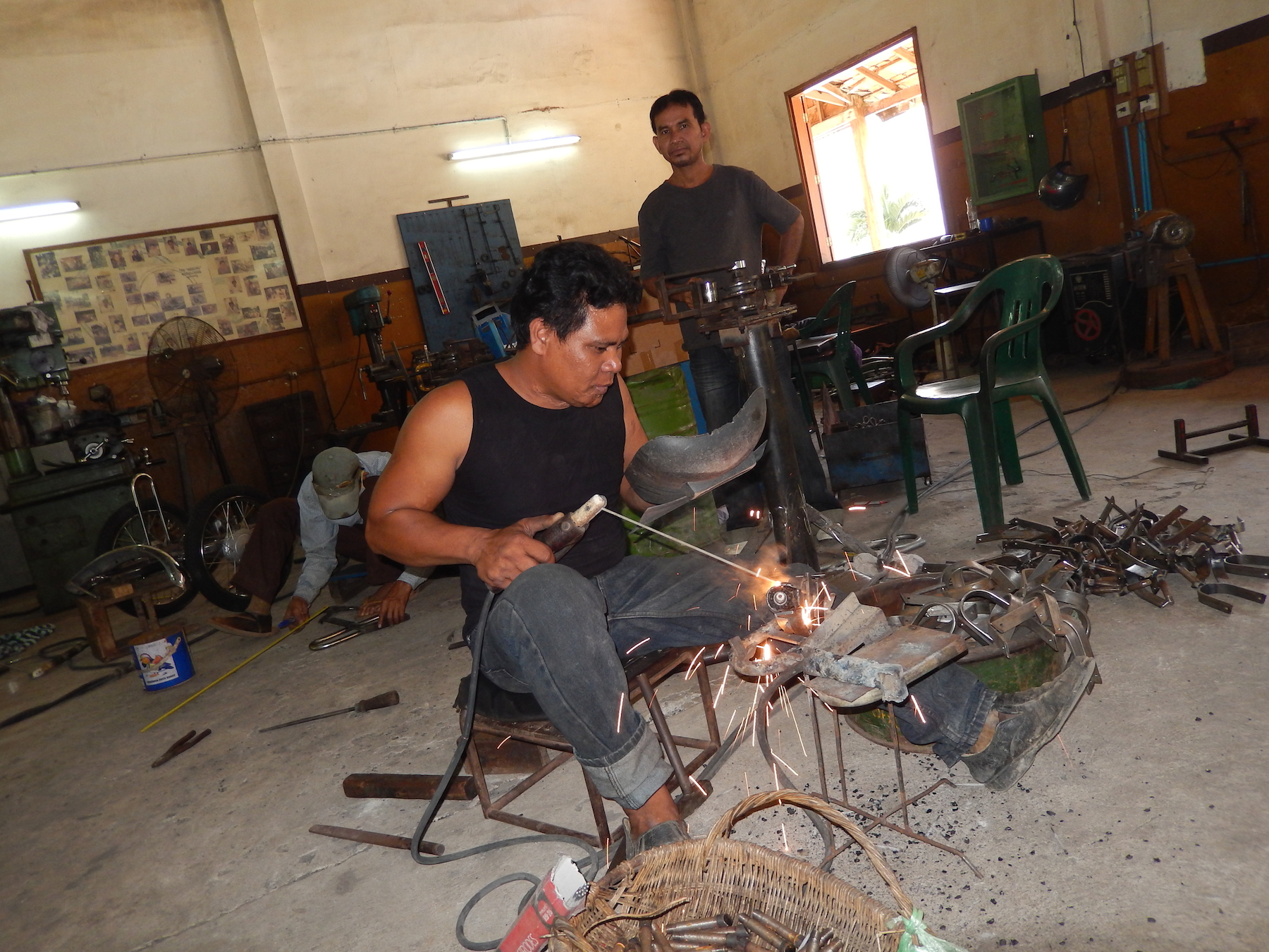 Cambodia building wheelchairs1 2015