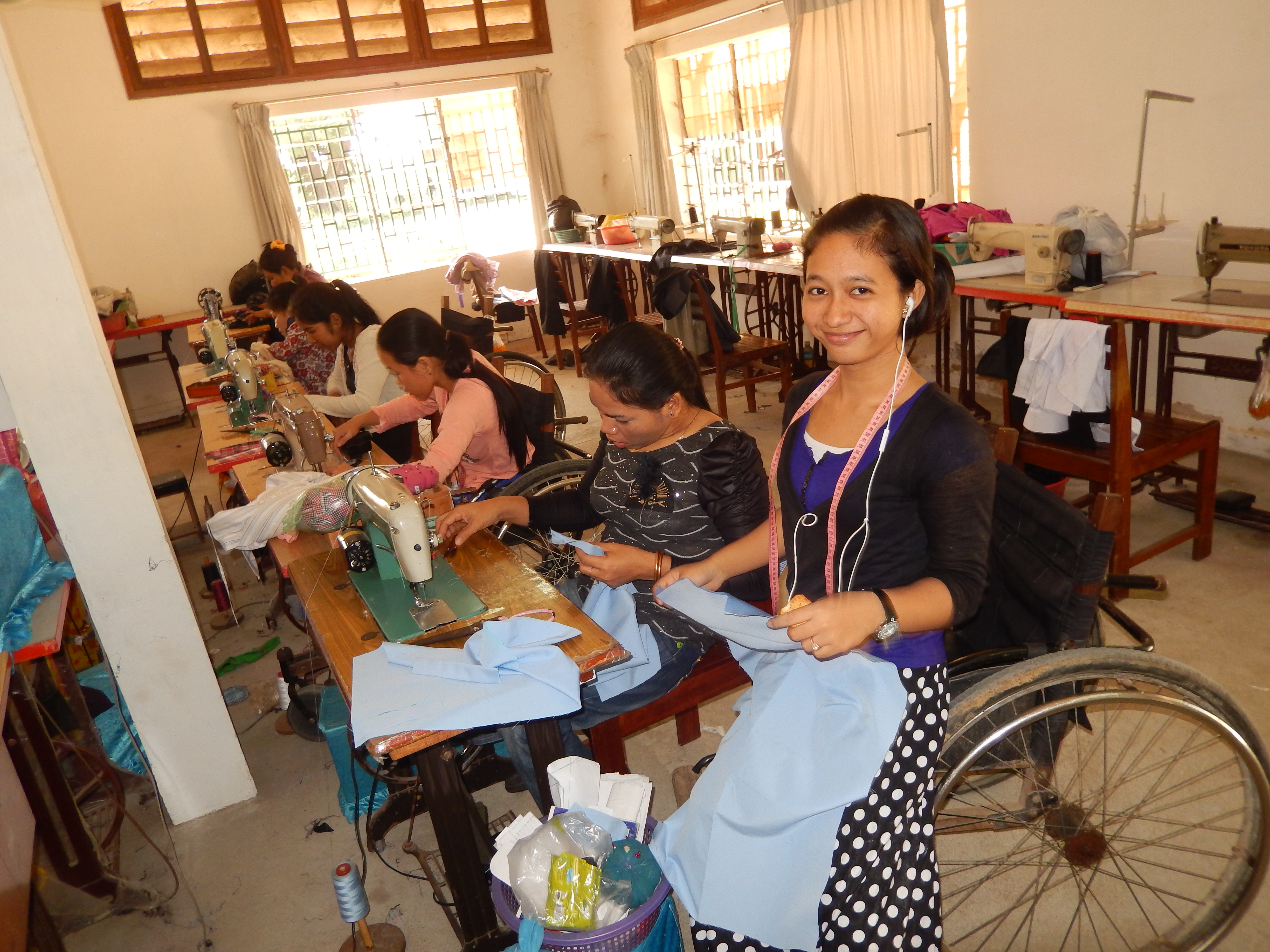 Cambodia building wheelchairs2 2015