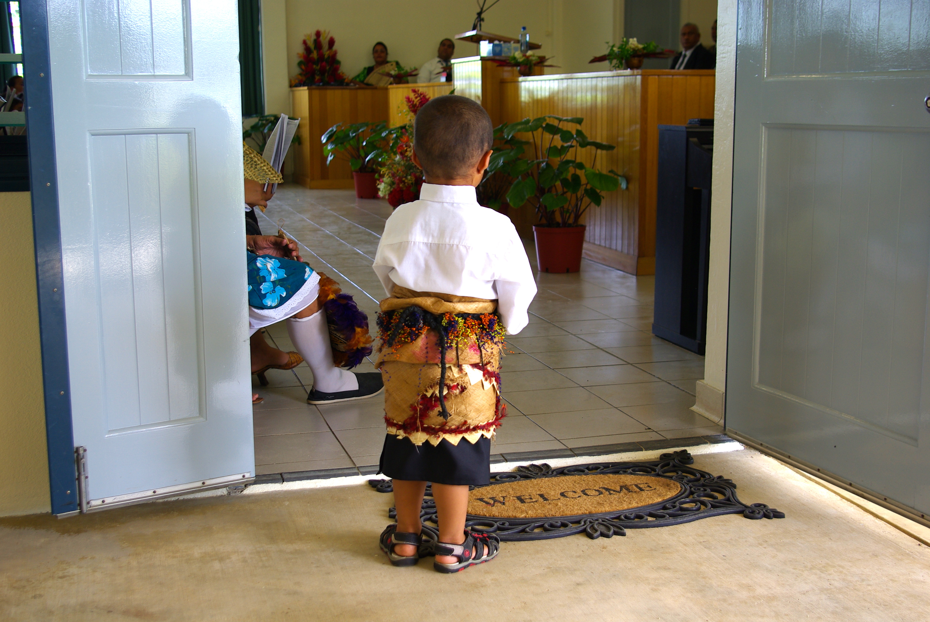 Elder Neil Andersen Tonga boy hand